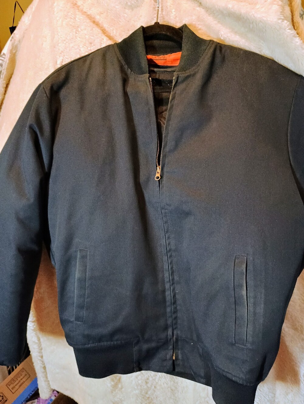 Vintage Cintas Navy Blue Workwear Bomber Jacket - Large Regular L-R Style 974